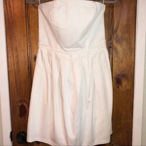Aqua White Strapless Dress